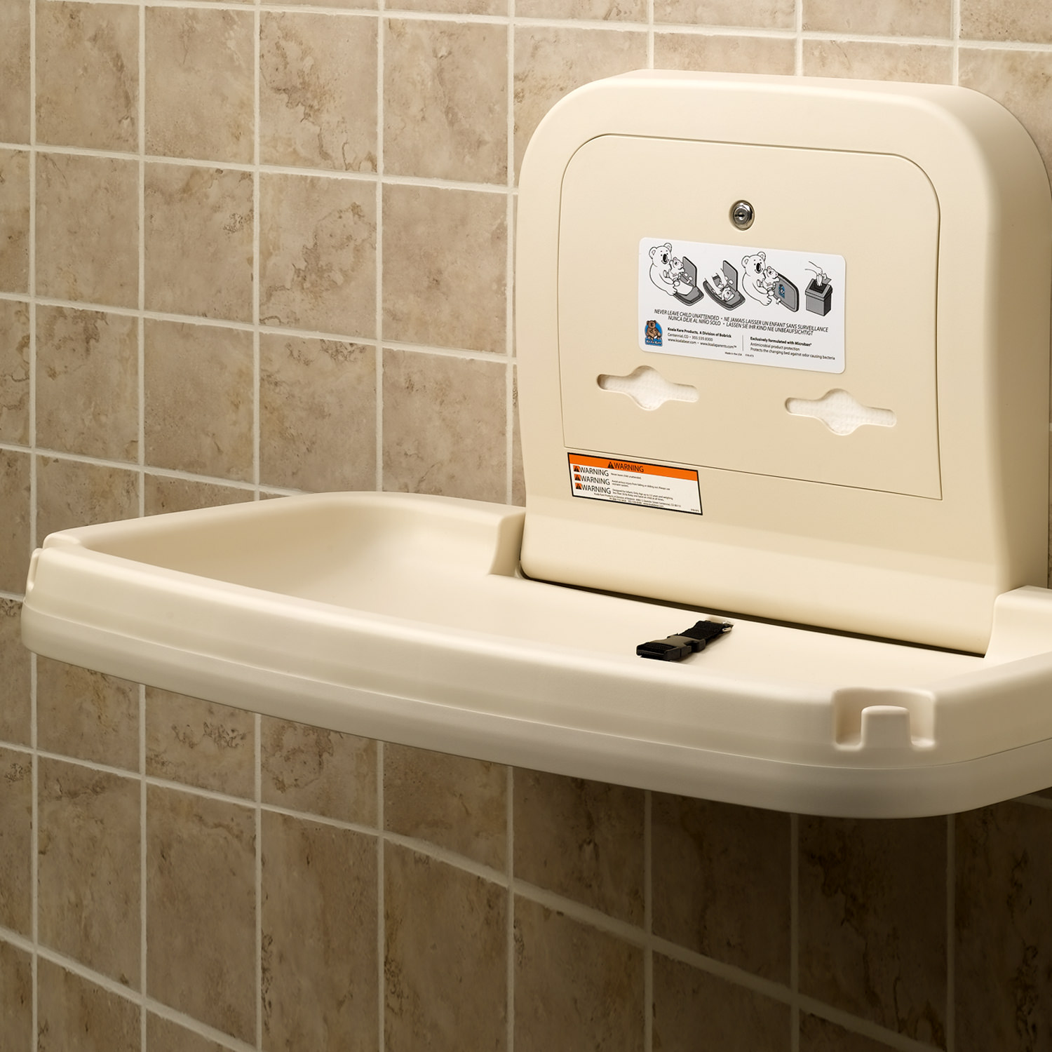 Koala Kare Wall Mounted Horizontal Baby Diaper Changing Station Samrick