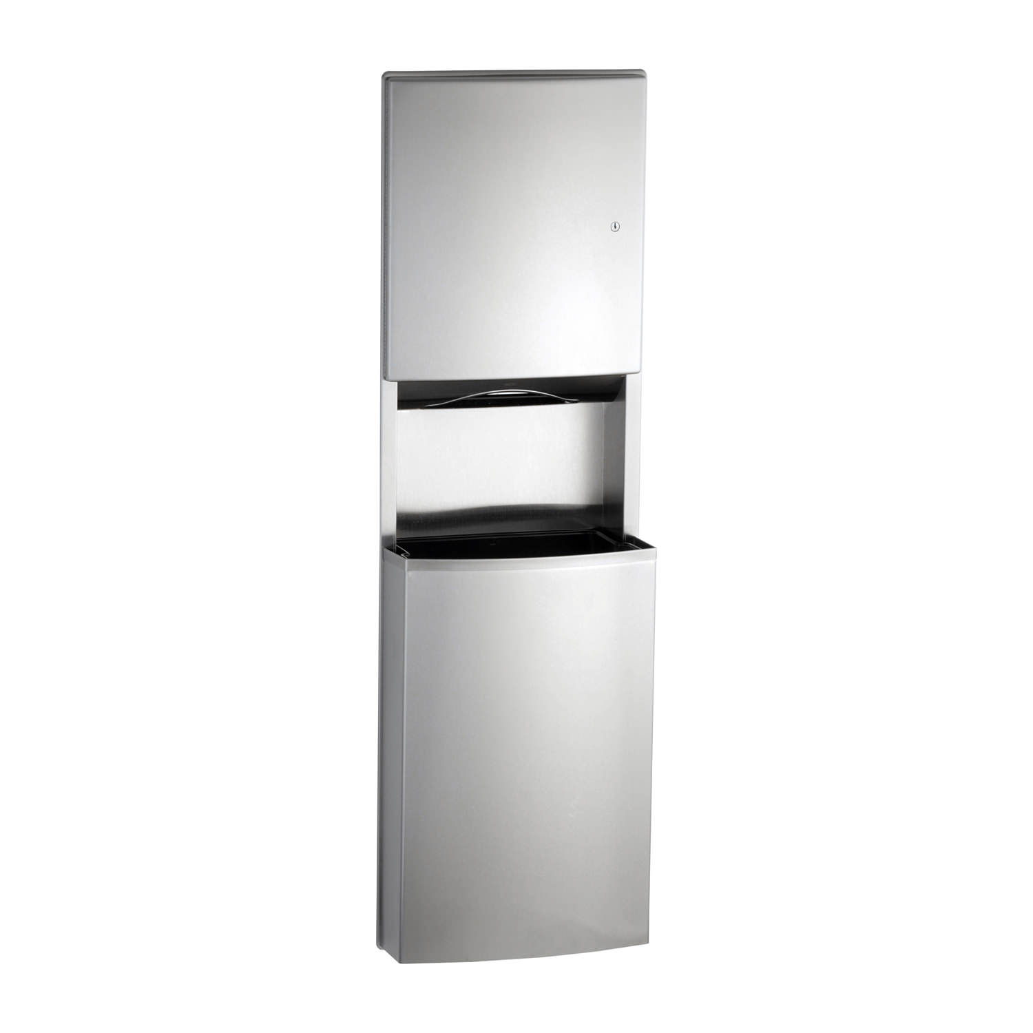 Recessed Paper Towel Dispenser and Waste Bin with TowelMate and