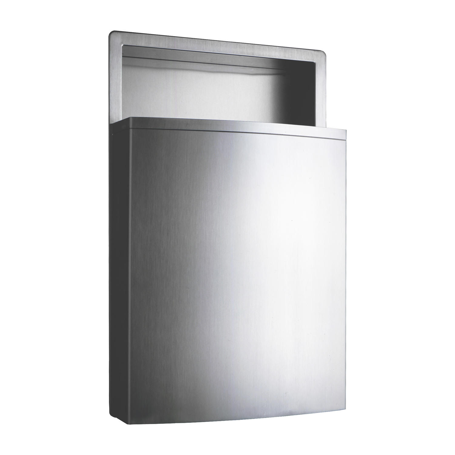 Recessed Waste Receptacle with LinerMate Samrick