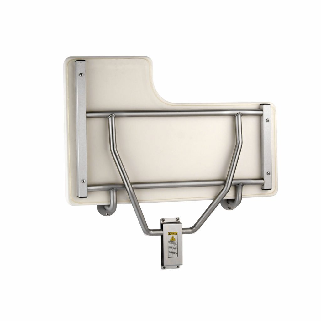 Folding Shower Seat with Padded Cushion for Right Hand Installation