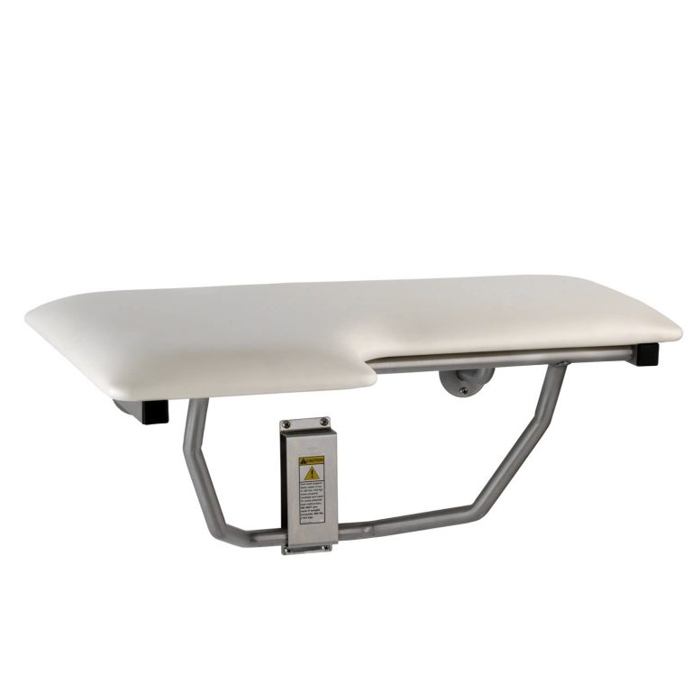 Folding Shower Seat with Padded Cushion for Right Hand Installation