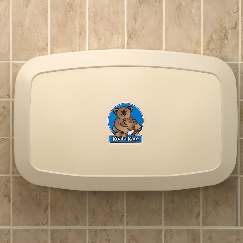 Koala Kare Wall Mounted Horizontal Baby Diaper Changing Station Samrick
