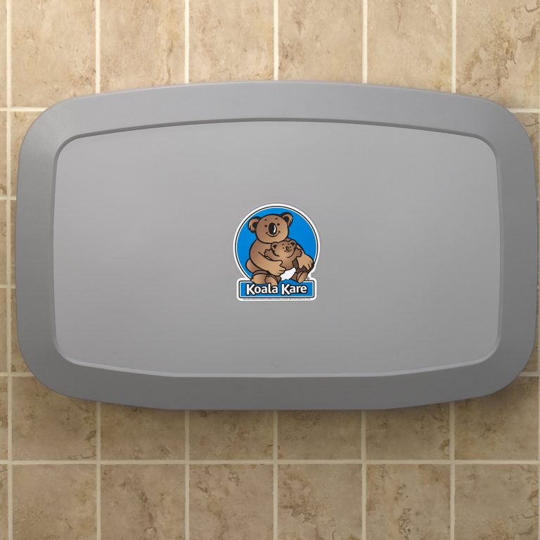 Koala Kare Wall Mounted Horizontal Baby Diaper Changing Station Samrick