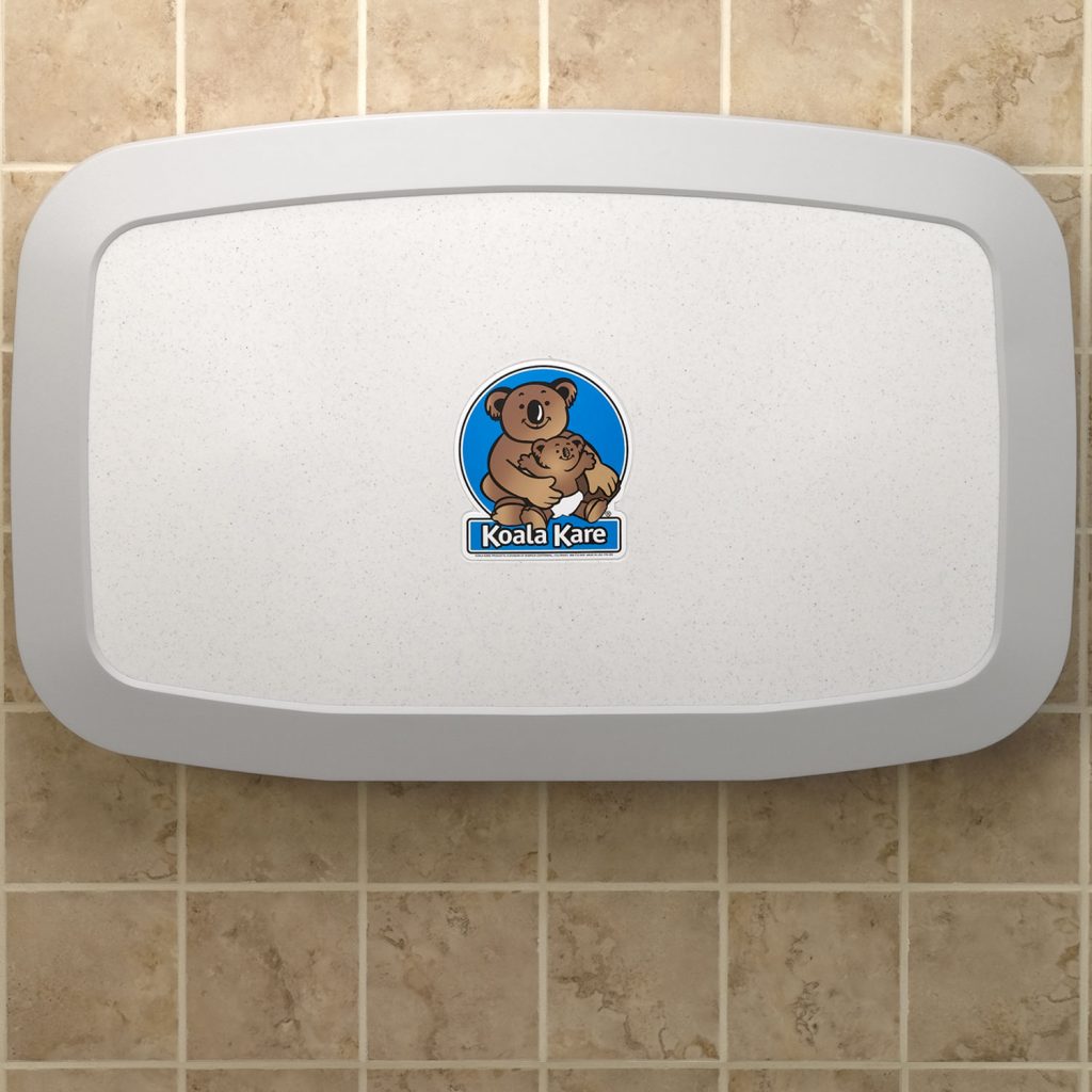 Koala Kare Wall Mounted Horizontal Baby Diaper Changing Station Samrick