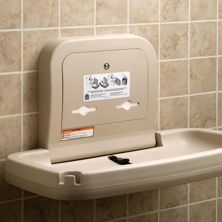 Koala Kare Wall Mounted Horizontal Baby Diaper Changing Station Samrick