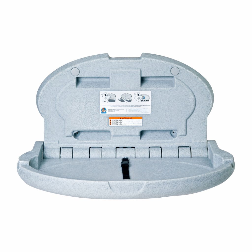 Koala Kare Wall Mounted Oval Baby Diaper Changing Station (Colour Grey
